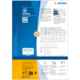 Etikettenblatt von HERMA mit Informationen zu Recycling und Software. Enthält verschiedene Etikettenformate und Anleitungen zur Nutzung.