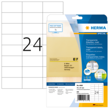 HERMA SPECIAL A4 Folien-Etiketten transparent matt
