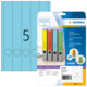 Bunte Ordneretiketten von Herma, geeignet für die Beschriftung von Aktenordnern, mit den Kategorien Marketing, Controlling, Invoice und Sales.