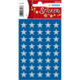 Blaue Sticker mit weißen Sternen, angeordnet in einem Raster. Verpackung zeigt die Marke Herma und die Artikelnummer.