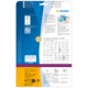 Rückseite einer Verpackung mit Informationen zu HERMA Produkten, einschließlich Anleitungen und einem Hinweis auf kostenlose Software.