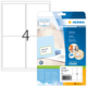 Etikettenpackung von Herma mit vier leeren Etiketten und einem Beispieletikett mit dem Text "MR. SUNNY".