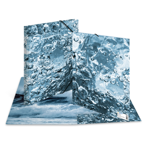 Wasseroberfläche mit Blasen und Wellen, die in einem dreidimensionalen Effekt dargestellt ist.