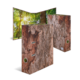 Ordner mit Baumrinde-Design, geöffnet und geschlossen, zeigt eine natürliche Holzoptik. Ideal für Büro oder Zuhause.