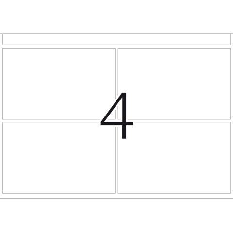 Eine große, schwarze Zahl „4“ auf einem weißen Hintergrund, umgeben von leeren, weißen Feldern.
