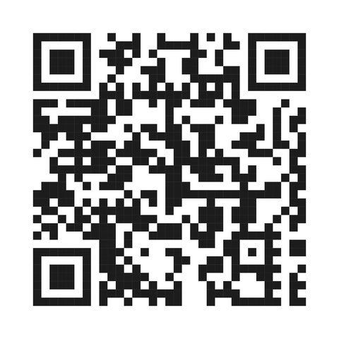 Ein QR-Code mit einem komplexen Muster aus schwarzen und weißen Quadraten, der für digitale Informationen oder Links verwendet werden kann.