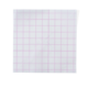 Ein quadratisches Blatt mit einem rosa karierten Muster, bestehend aus gleichmäßigen Kästchen auf einem transparenten Hintergrund.