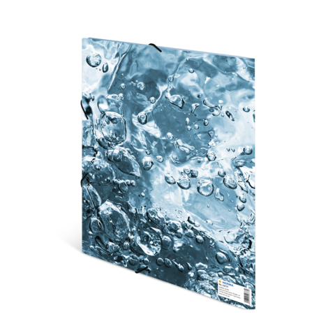 Wasseroberfläche mit Blasen und Lichtreflexionen, die eine dynamische und klare Darstellung von Wasserbewegung zeigt.